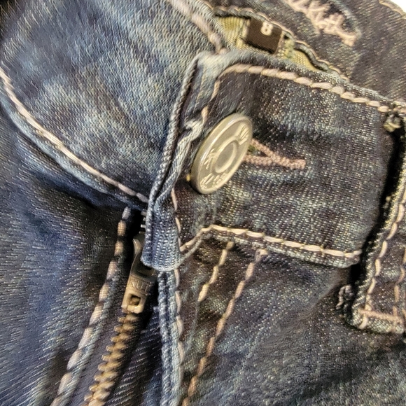 Kut From The Kloth Boot Cut Mid-Rise Dark Wash Button Flap Pocket Jean Size 8 - Picture 8 of 17